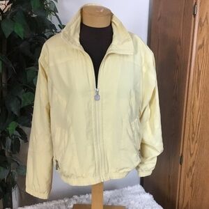 Kaelin Vintage from the 80s & 90s soft yellow Large Petite windbreaker